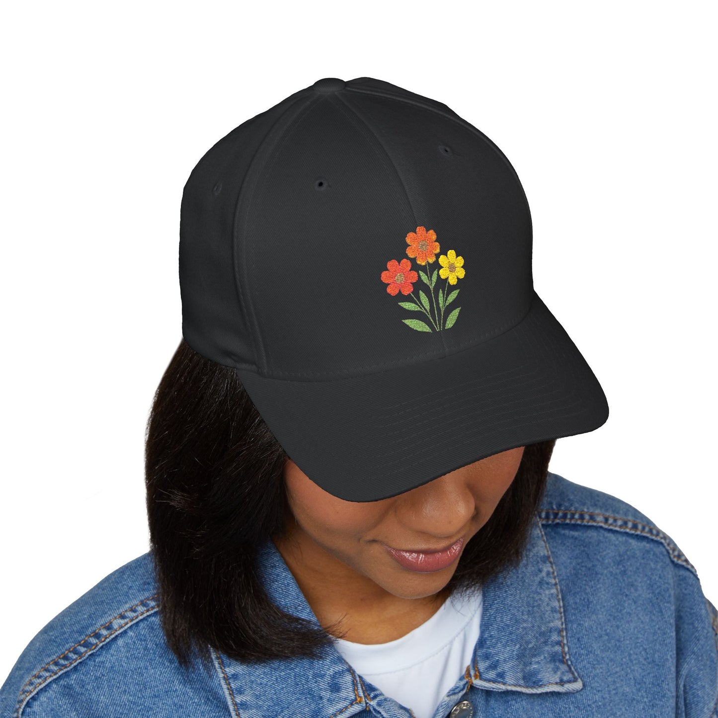 Floral Embroidered Cap