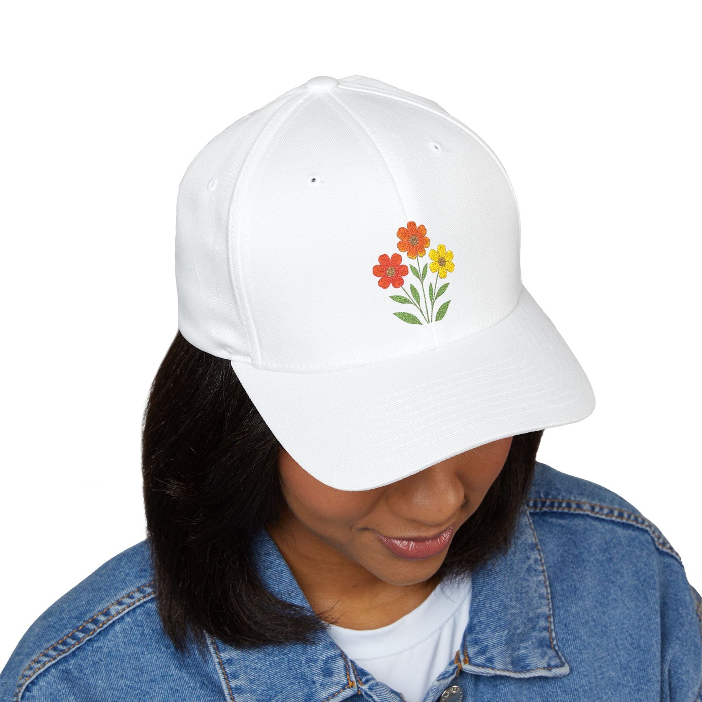 Floral Embroidered Cap