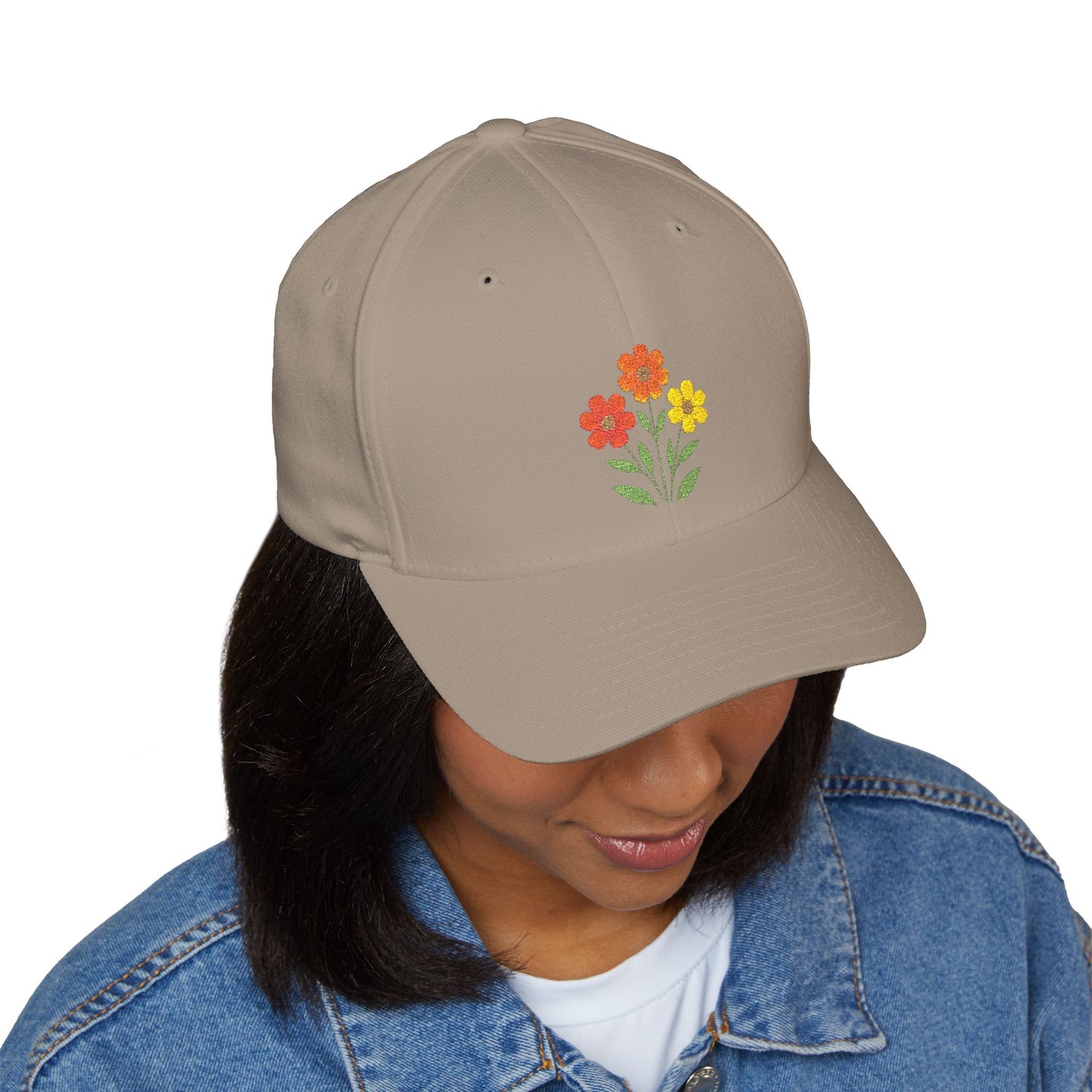 Floral Embroidered Cap