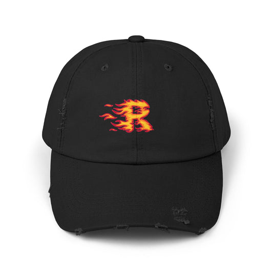 NameOnFlame Flame Graphic Distressed Cap