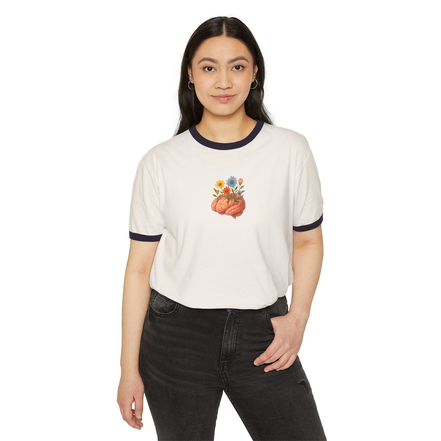 Floral Brain Ringer Tee