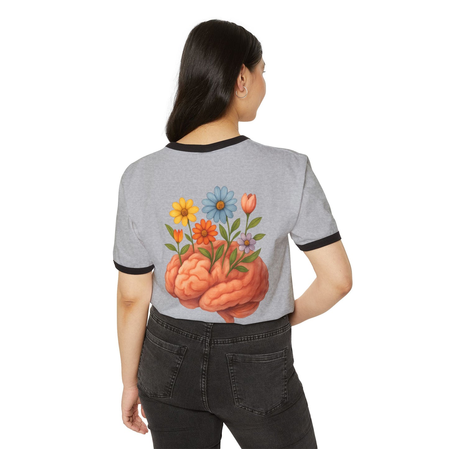 Floral Brain Ringer Tee