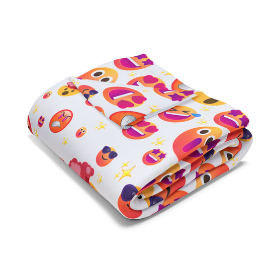 Colorful Emoji Fleece Blanket