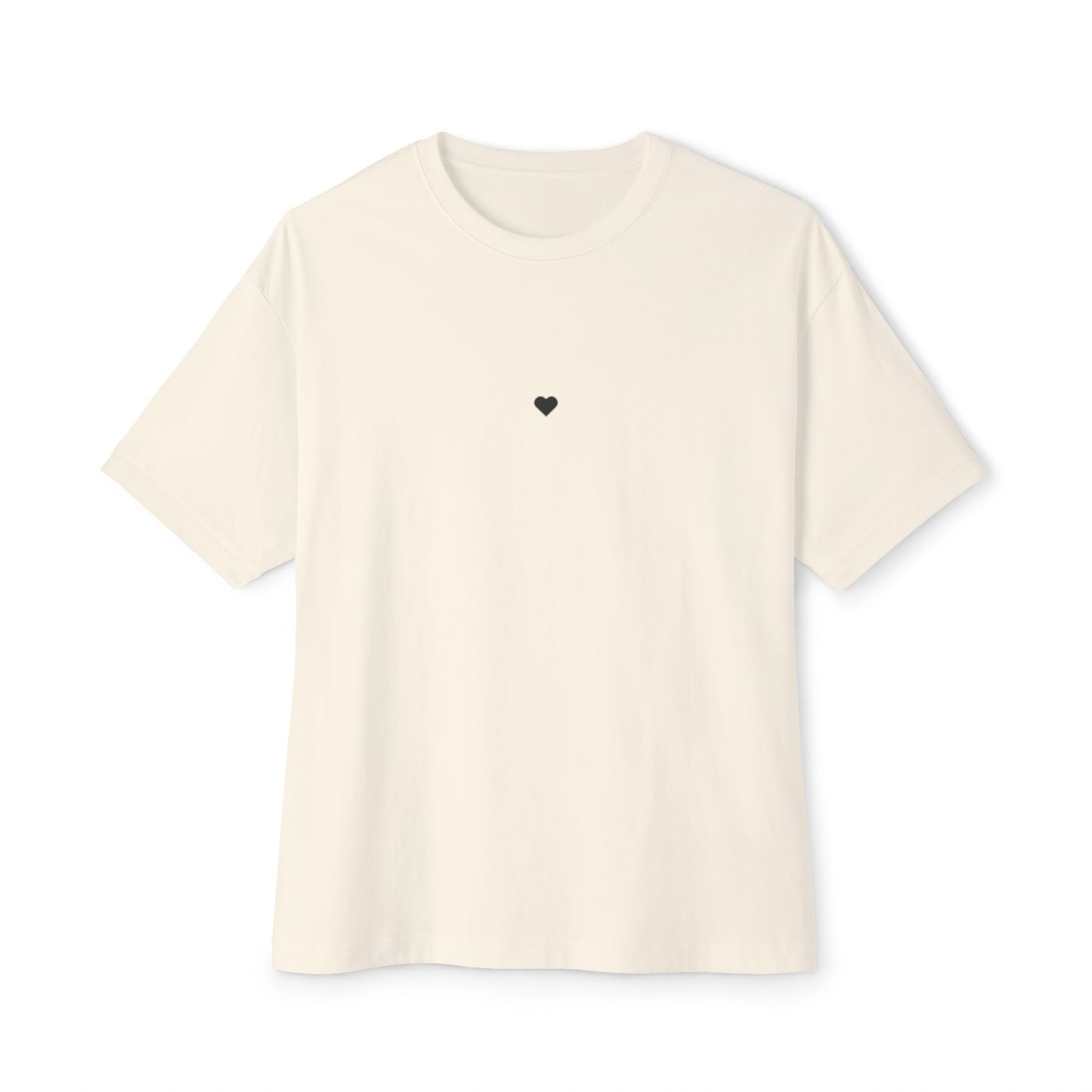 Soft Pink Heart Unisex Oversized Boxy Tee, Comfortable Casual Wear, Everyday Fashion, Gift for Her, Trendy Lounge Top