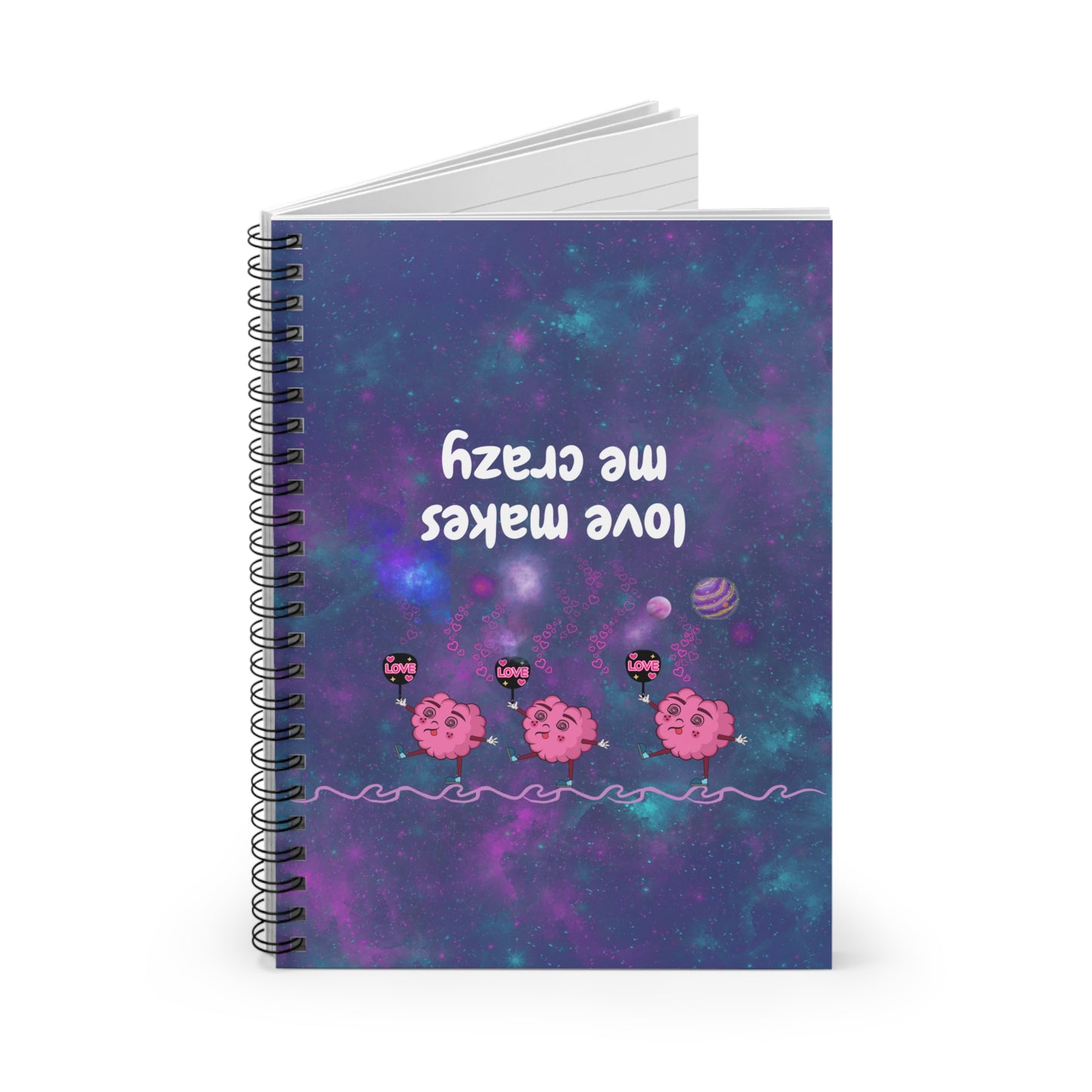 Spiral Notebook - Ruled Line crazy love collection