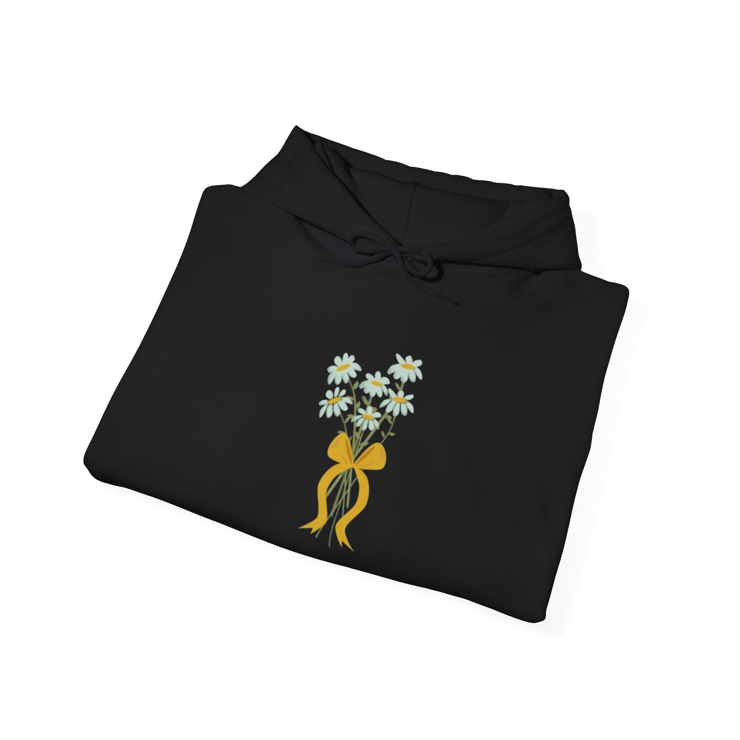 Floral Embrace Hoodie, Sweatshirt with Daisy Print