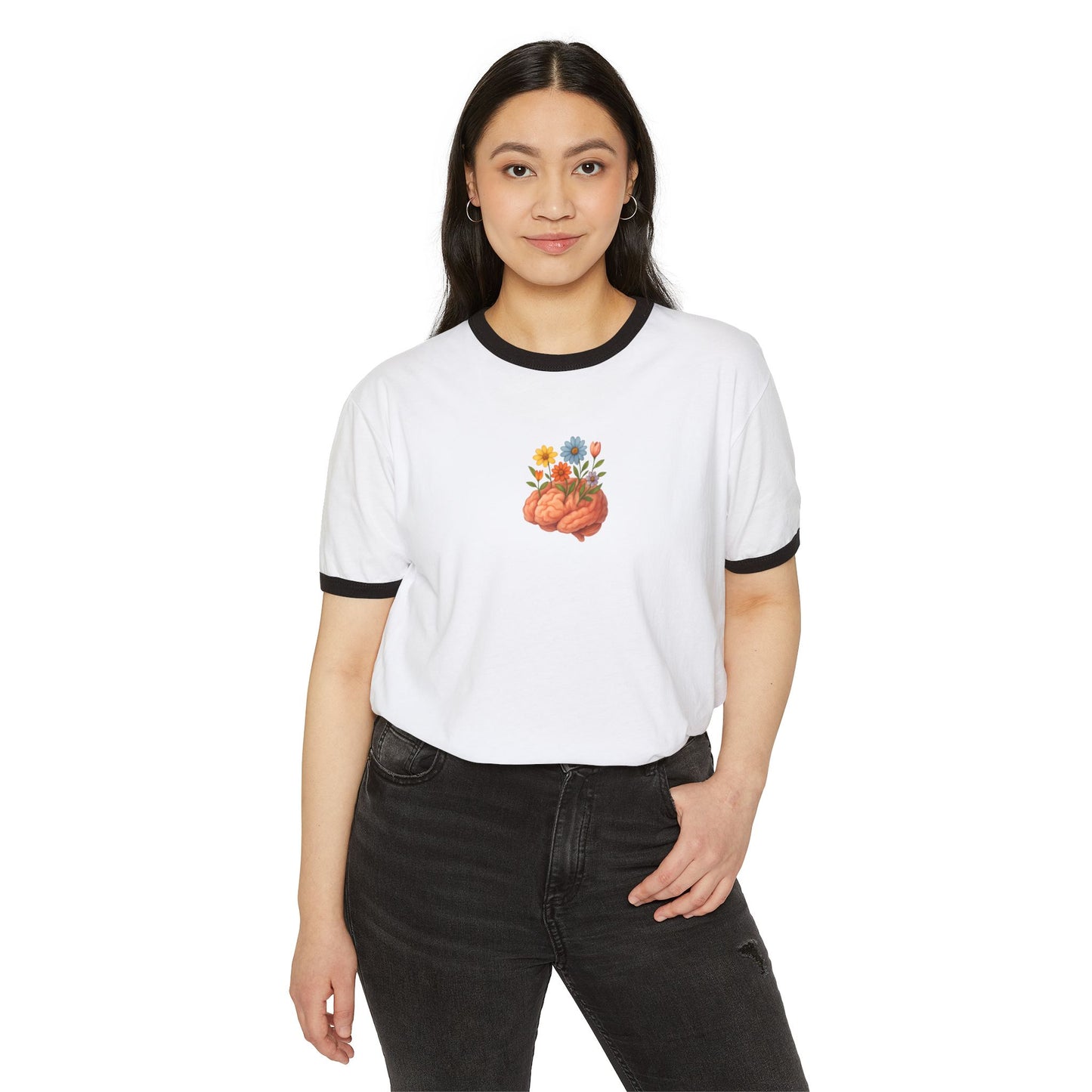 Floral Brain Ringer Tee