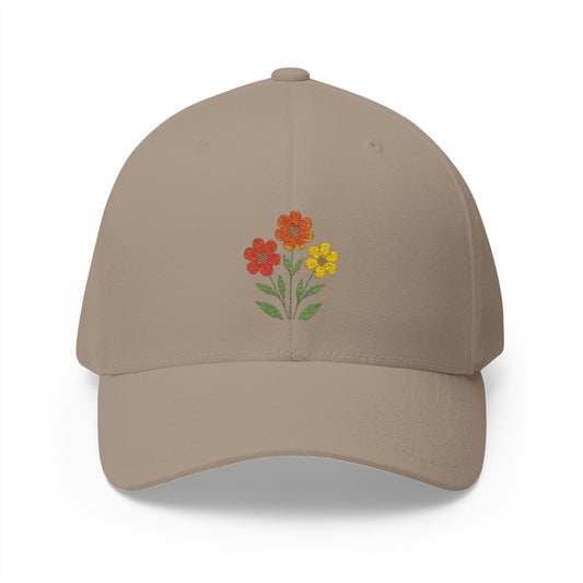 Floral Embroidered Cap