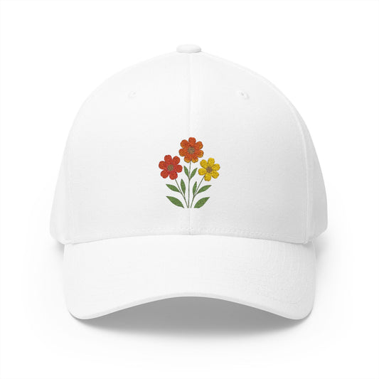 Floral Embroidered Cap
