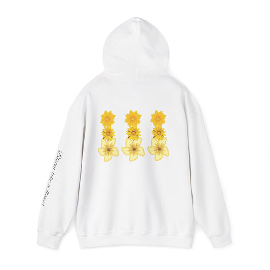 Floral Print Hooded Sweatshir