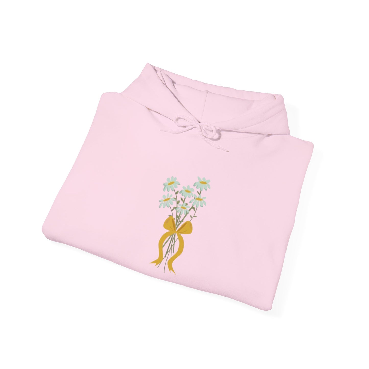 Floral Embrace Hoodie, Sweatshirt with Daisy Print