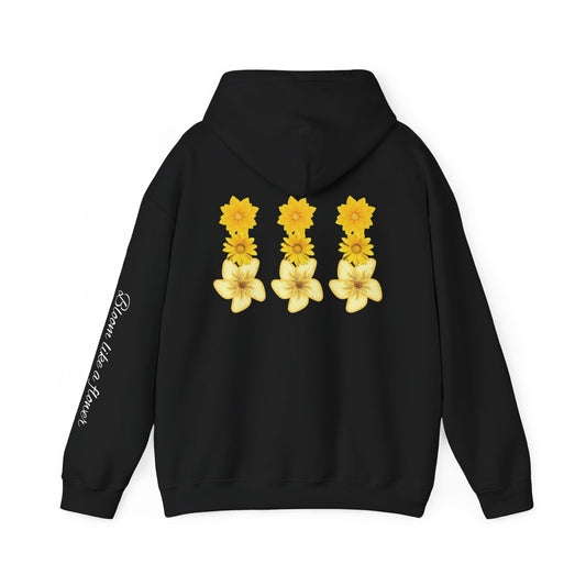 Floral Print Hooded Sweatshir